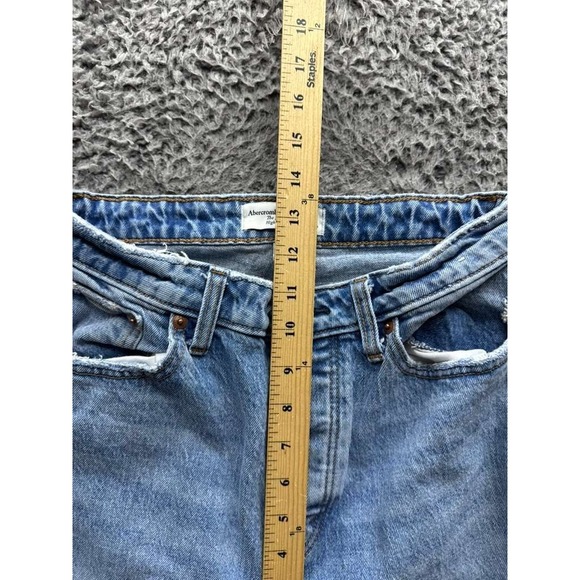 Abercrombie & Fitch The Dad High Rise Curve Love Denim Jeans Blue Womens Size 27 - Picture 14 of 16